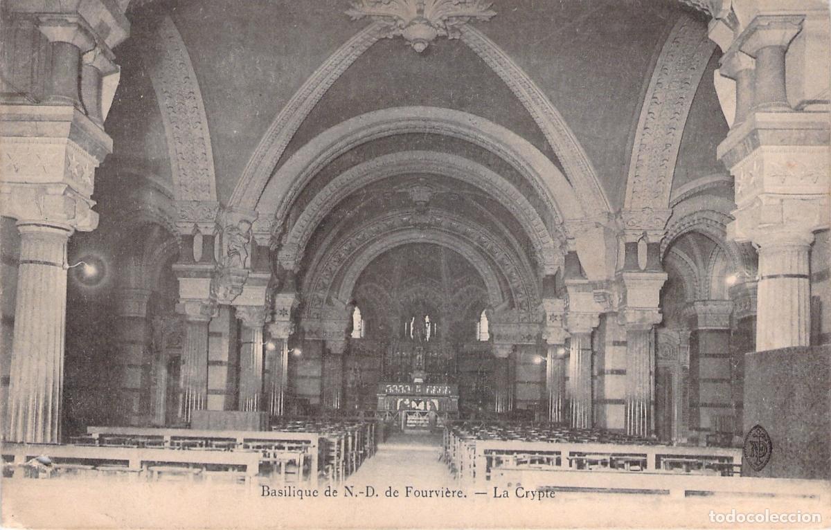Postales: Postal de la Cripta de la Bas&iacute;lica de Notre-Dame de Fourvi&egrave;re, Lyon