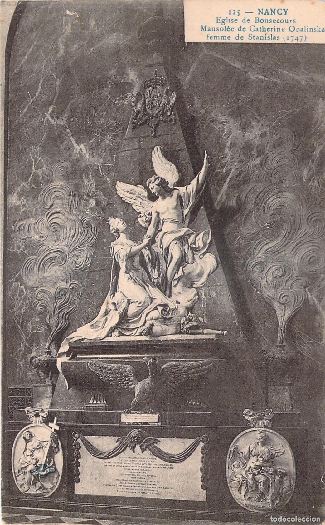 Postales: Postal Mausoleo de Catherine Opalinska Iglesia de Bonsecours Nancy Francia