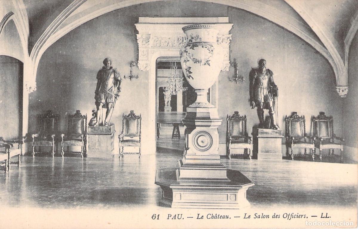 Postales: Postal Castillo de Pau Le Salon des Officiers Francia