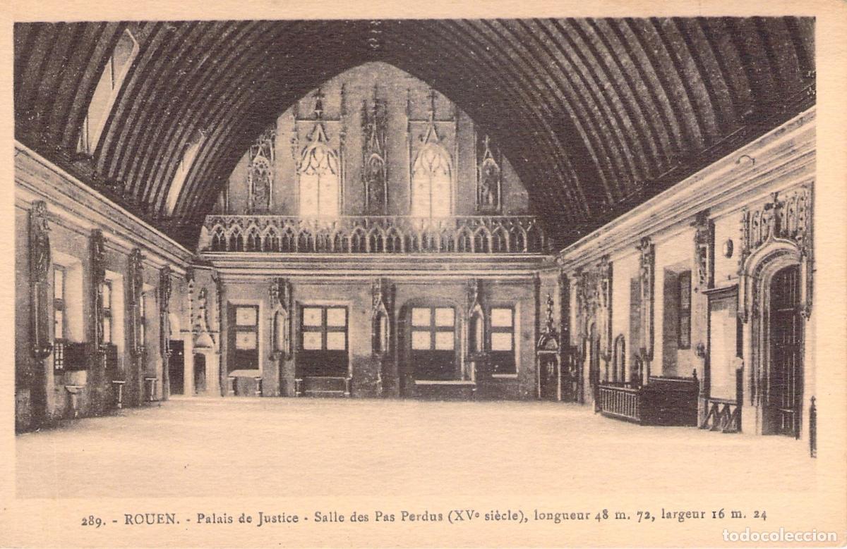 Postales: Postal Palais de Justice en Rouen, Salle des Pas Perdus