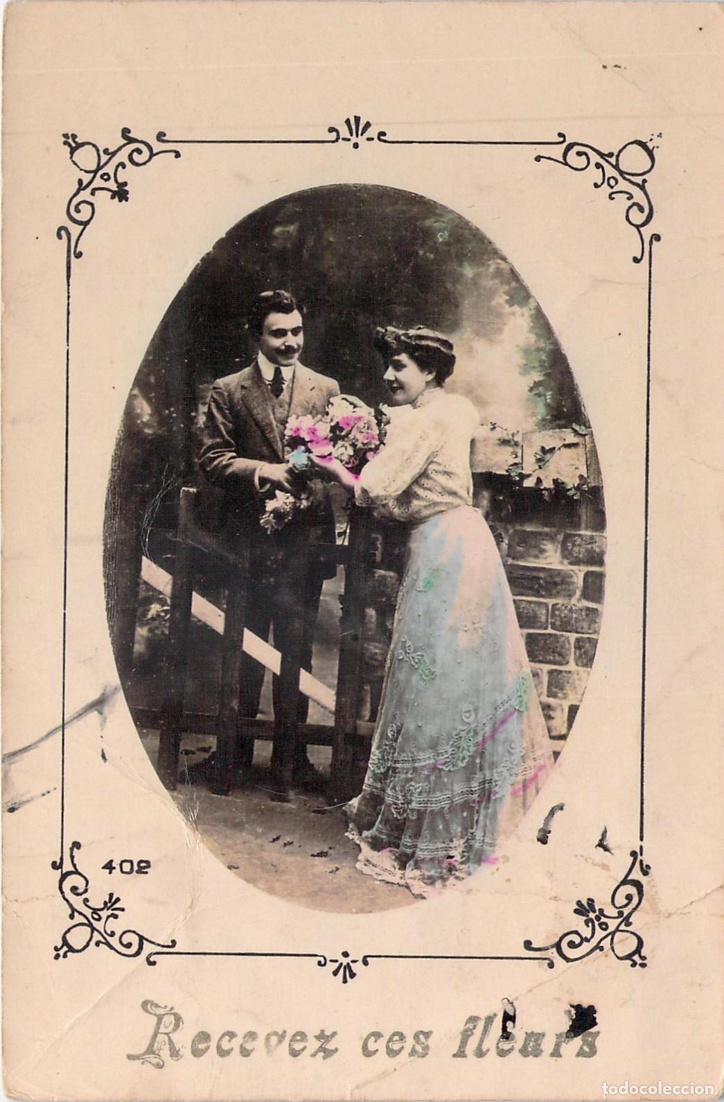 Postales: Postal Rom&aacute;ntica de Pareja con Flores - Recevez ces fleurs