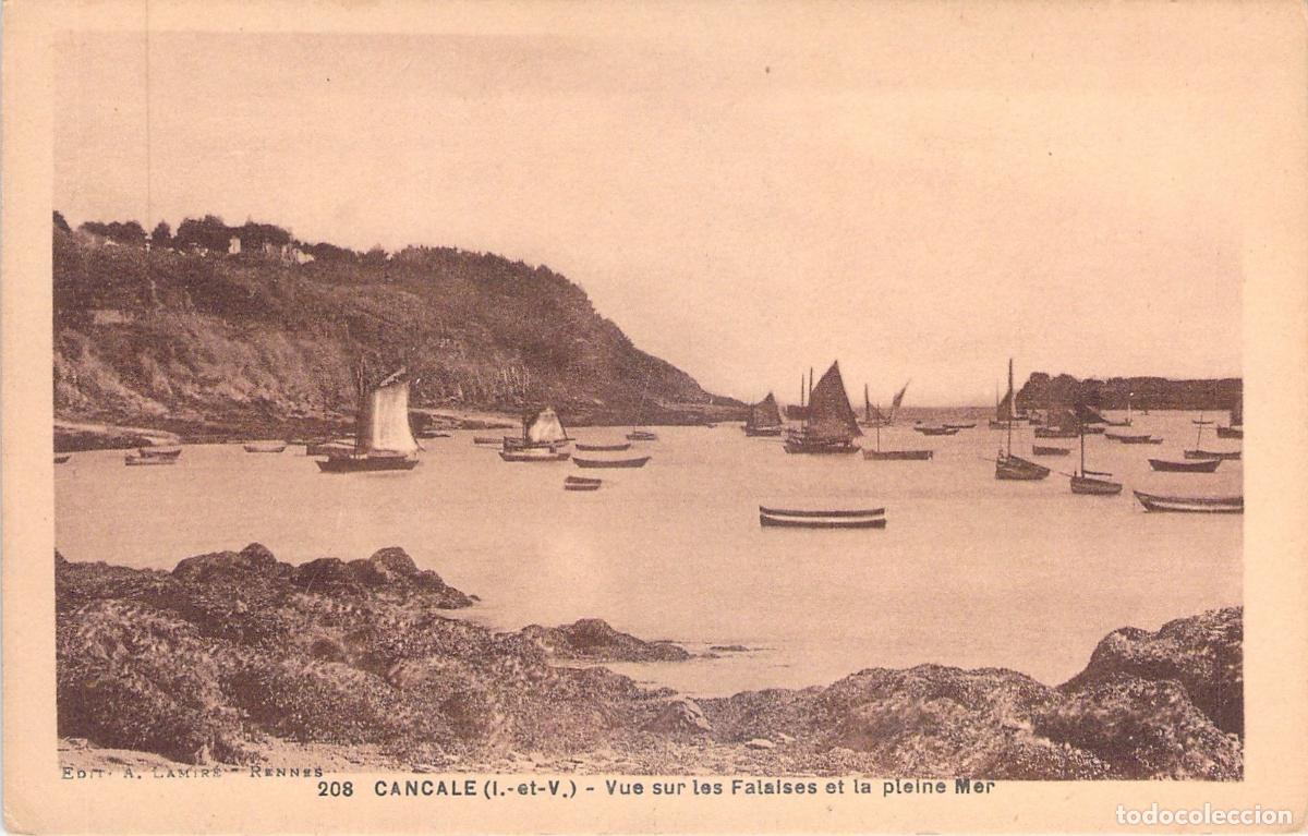 Postales: Postal de Cancale, Francia: Vista de los Acantilados y el Mar