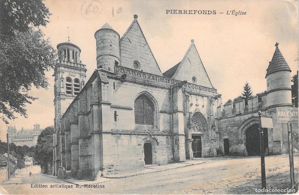 Cartoline: Postal de la Iglesia de Pierrefonds, Francia