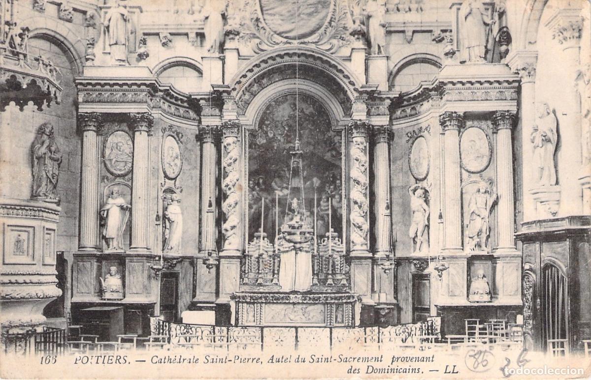 Cartoline: Postal de la Catedral de San Pedro en Poitiers, Altar del Sacramento