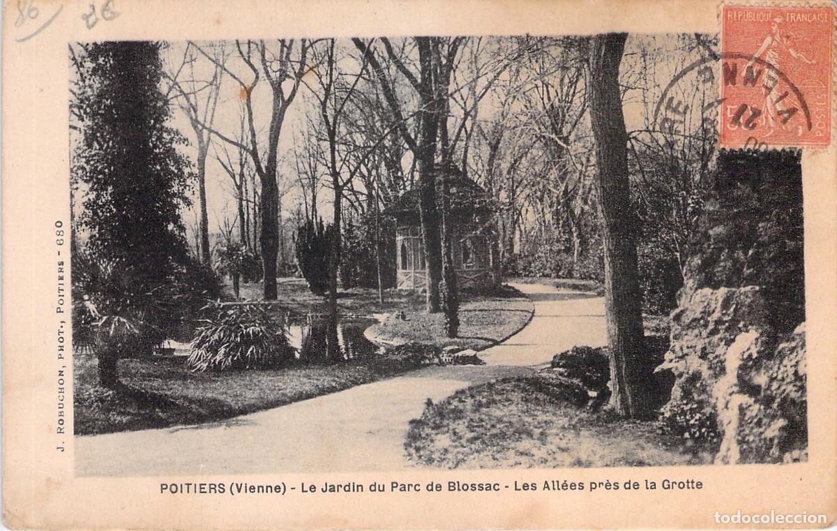Cartoline: Postal del Jard&iacute;n del Parque de Blossac en Poitiers