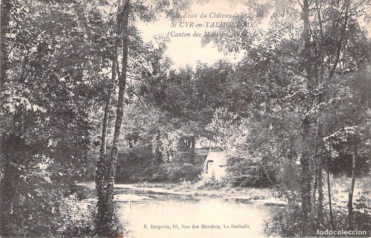 Cartoline: Postal del Estanque del Castillo de la Court d'Aron en Saint-Cyr-en-Talmondais