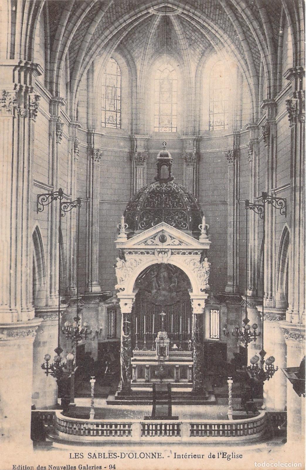 Cartoline: Postal del Interior de la Iglesia en Les Sables-d'Olonne