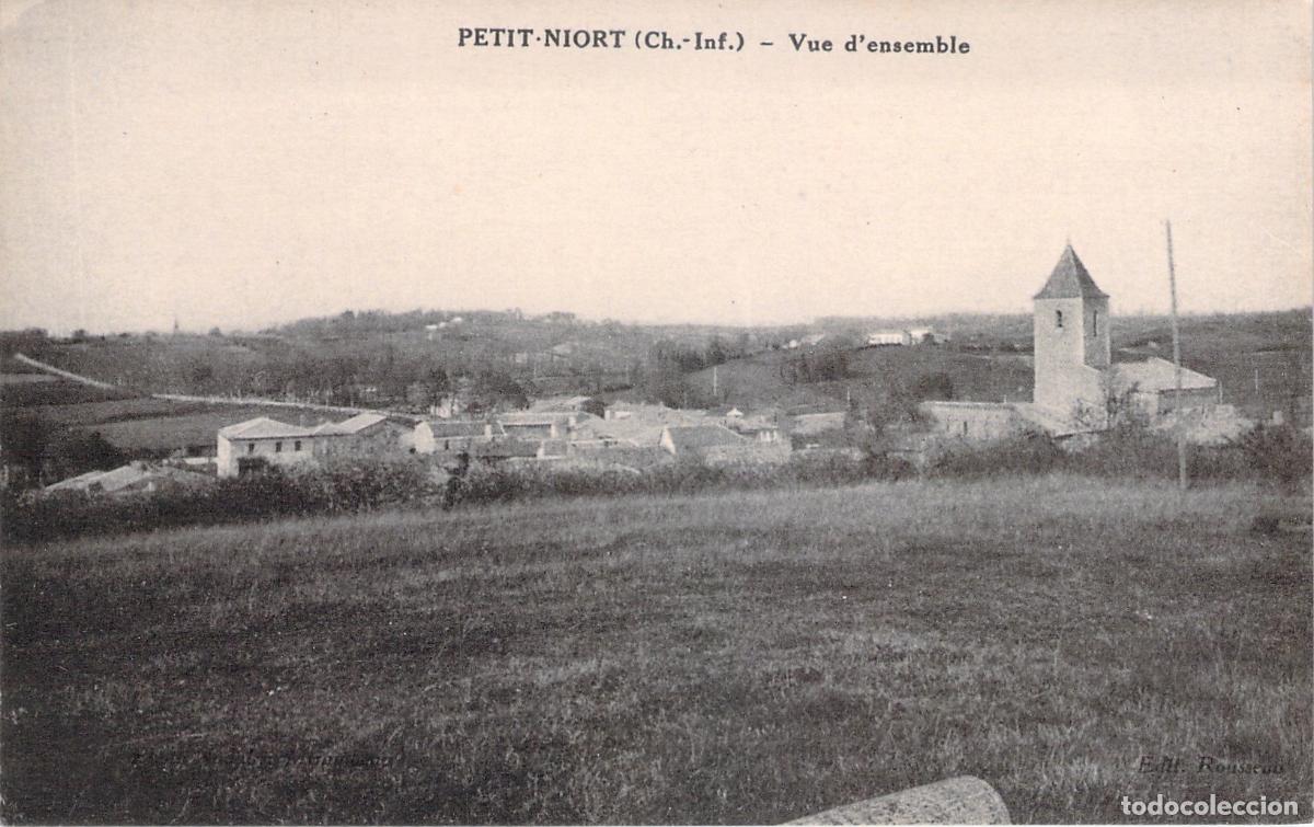 Cartoline: Postal de Petit-Niort - Vista General con Iglesia, Francia