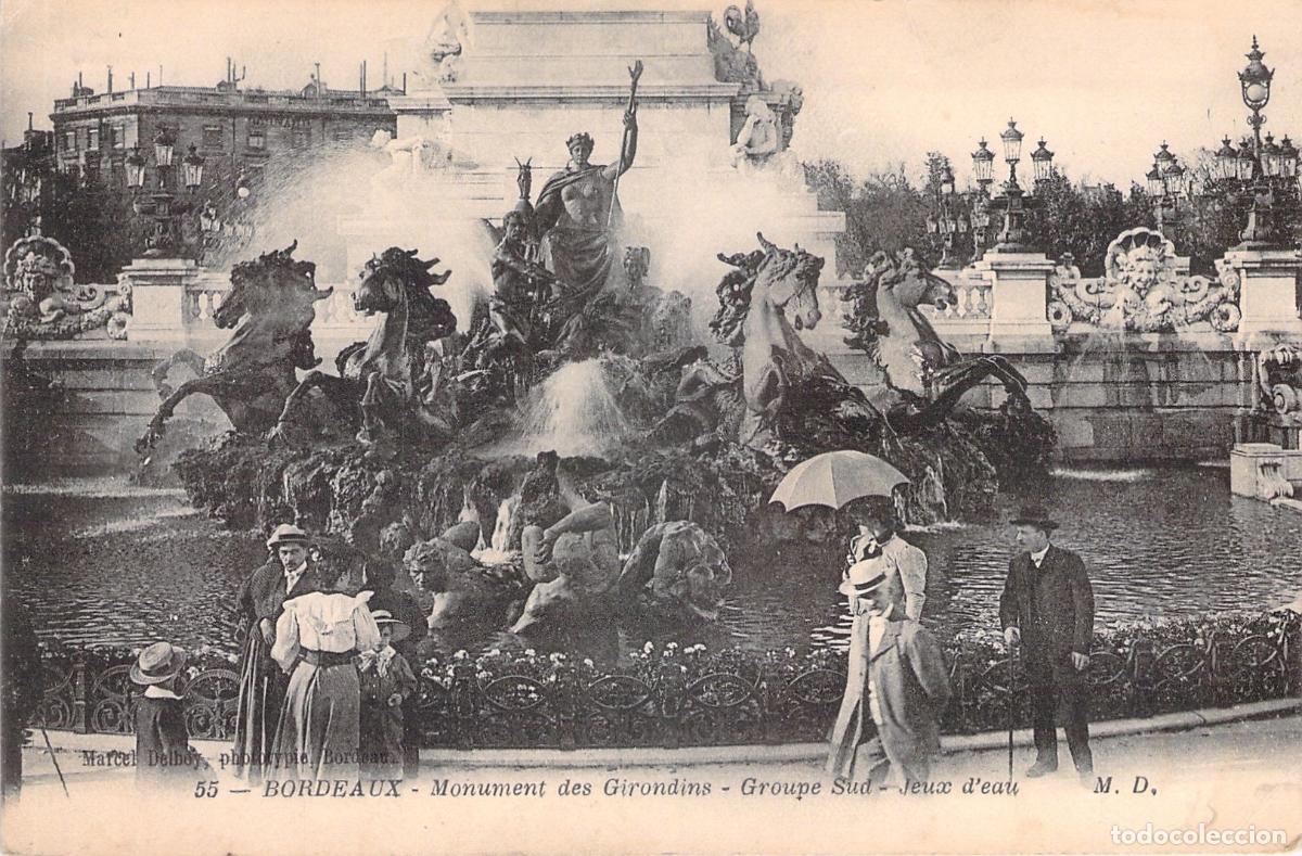 Cartoline: Postal Monumento de los Girondinos Grupo Sur Bordeaux Francia