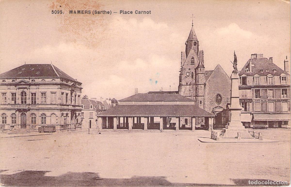 Cartes Postales: Postal de la Place Carnot en Mamers, Sarthe