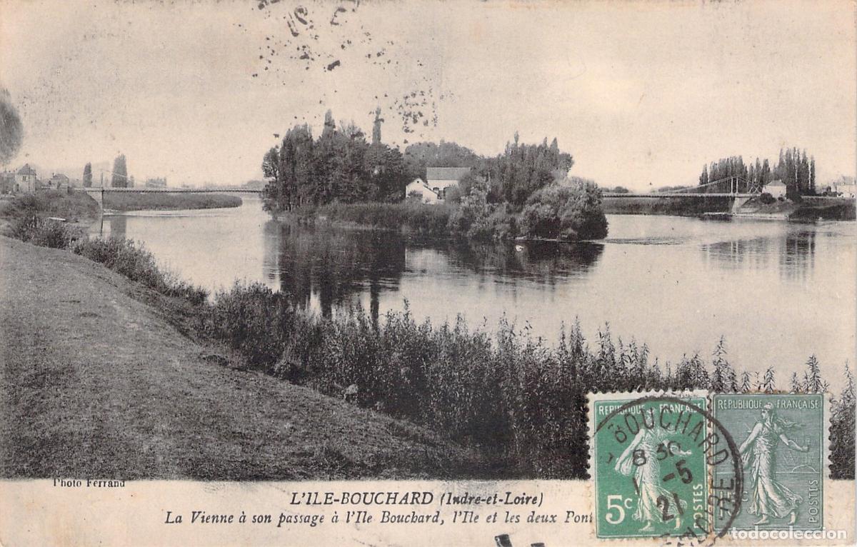 Cartes Postales: Postal de L'&Icirc;le-Bouchard, R&iacute;o Vienne y los Dos Puentes, Francia