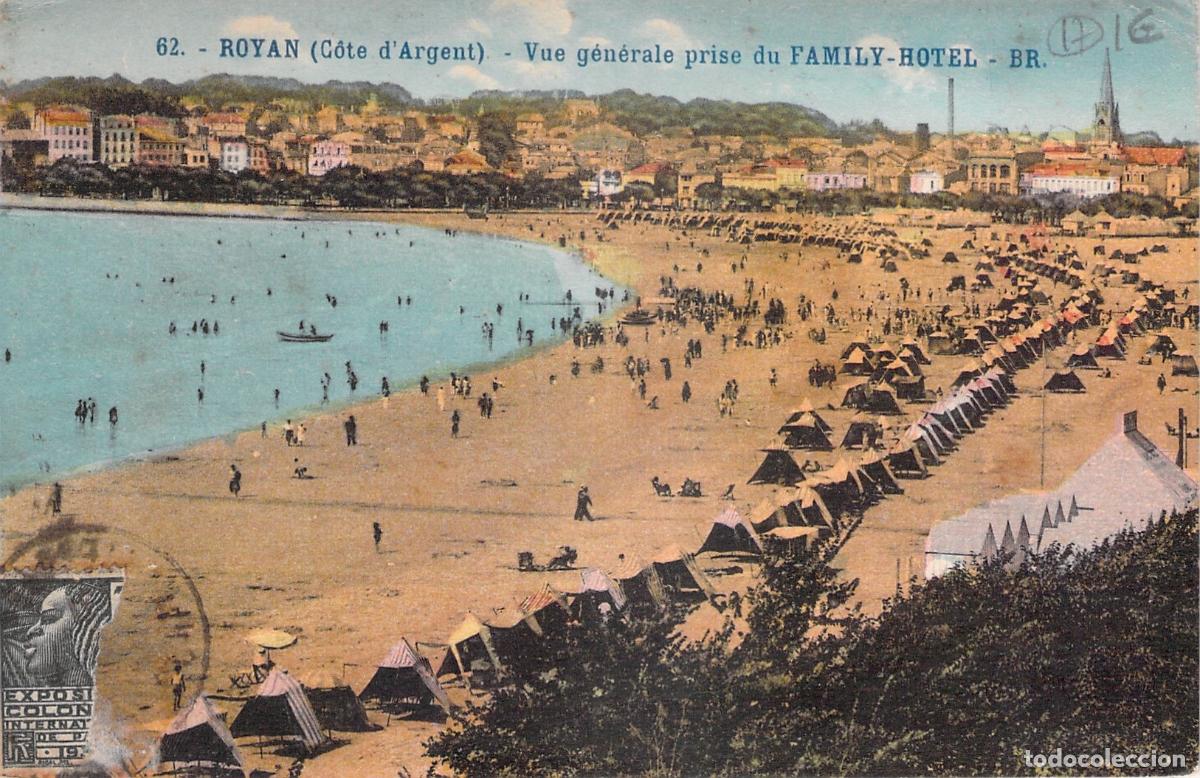 Postales: Postal de Royan C&ocirc;te d'Argent Vista General desde Family-Hotel
