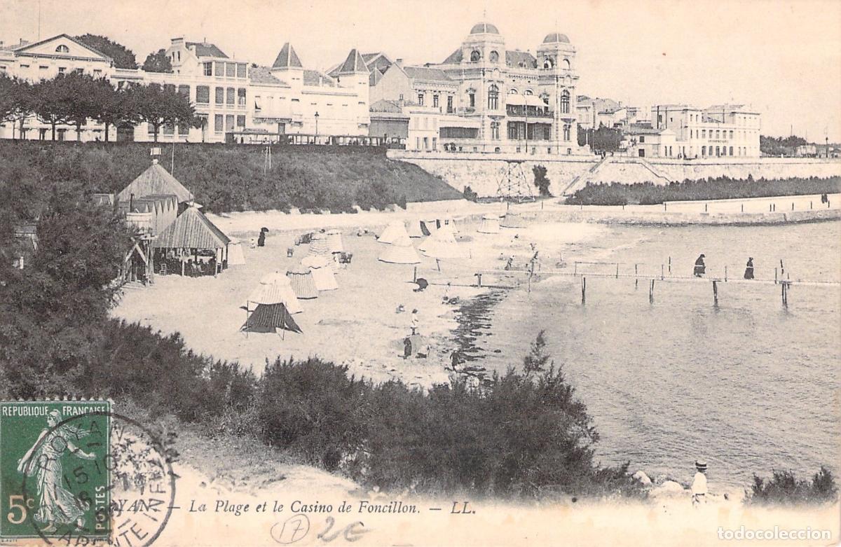 Postales: Postal de la Playa y el Casino de Foncillon en Royan
