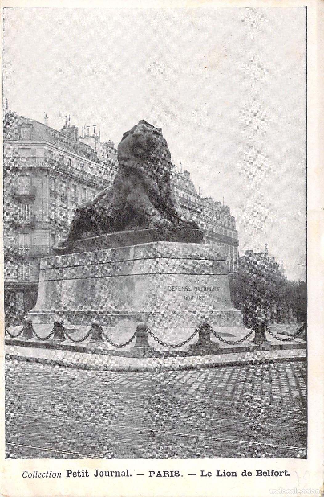 Postcards: Postal de Par&iacute;s - Monumento El Le&oacute;n de Belfort por Bartholdi