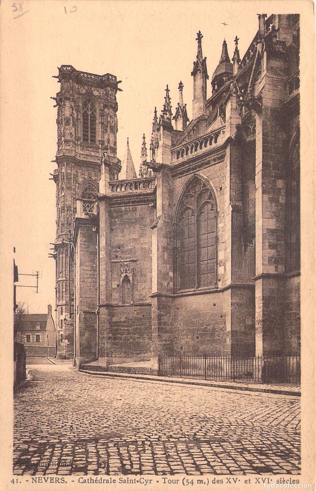 Postkarten: Postal de la Catedral Saint-Cyr de Nevers Francia