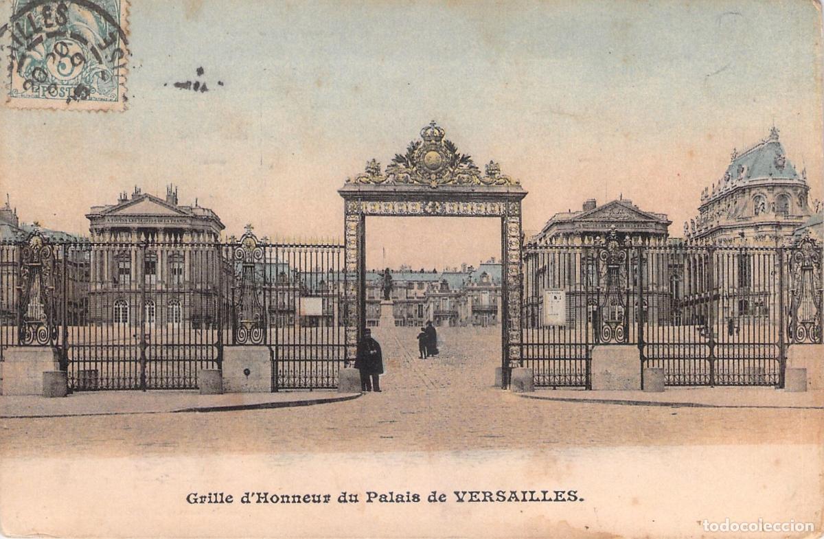 Postkarten: Postal de la Puerta de Honor del Palacio de Versalles