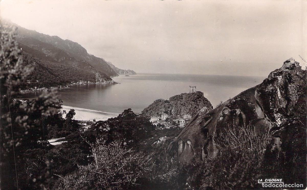 Postales: Postal de Porto en C&oacute;rcega - Vista de la Torre Genovesa y Costa
