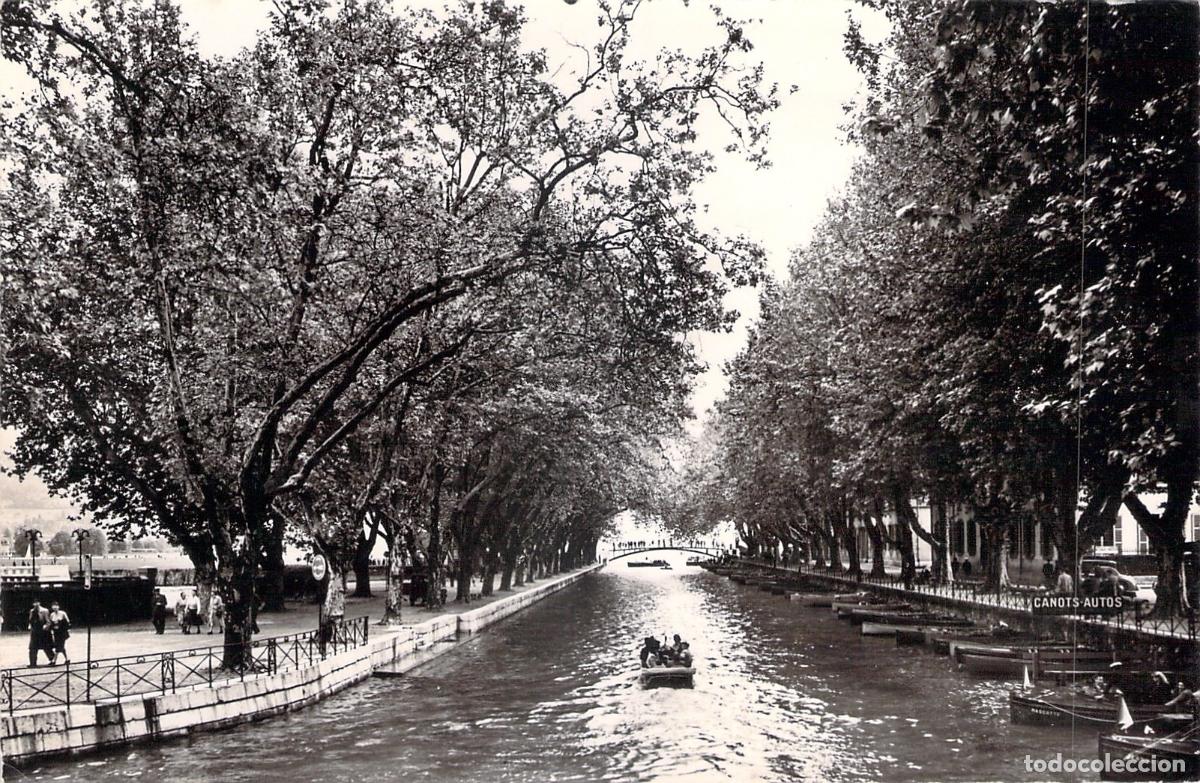 Postales: Postal de Annecy: El Canal y el Puente de los Amores, Francia