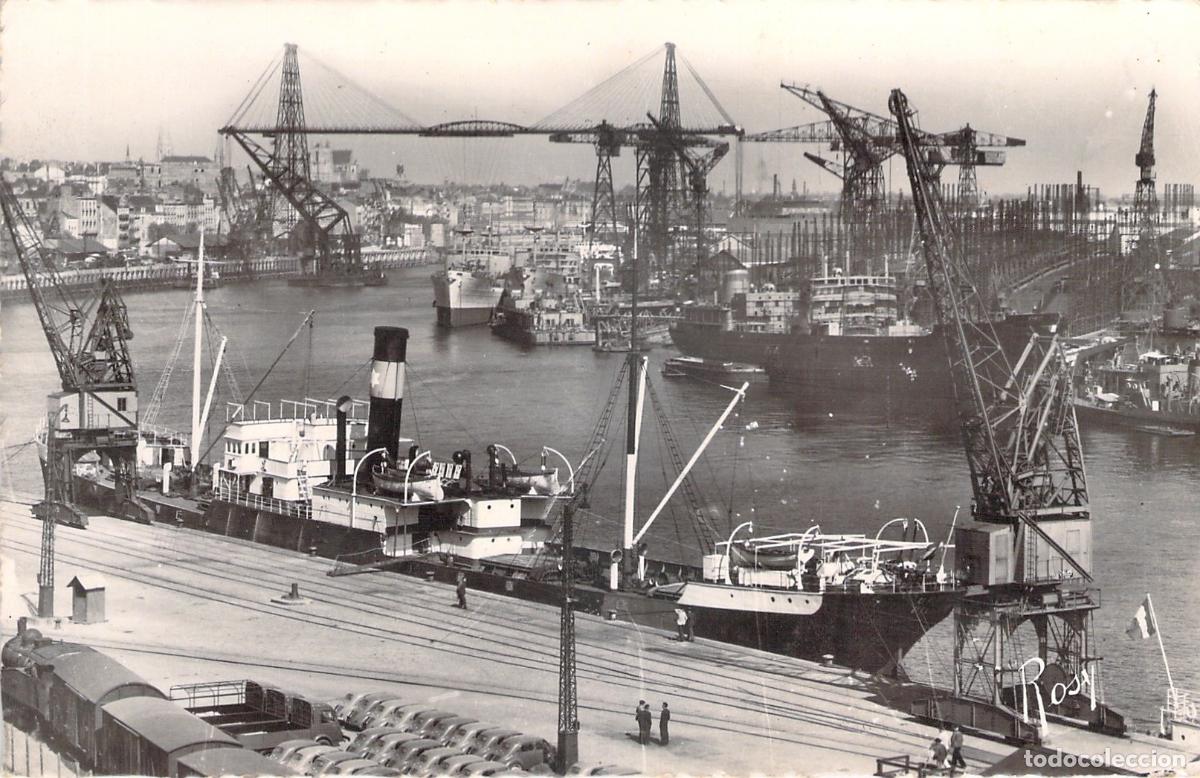 Postales: Postal del Puerto y los Astilleros de Nantes, Francia