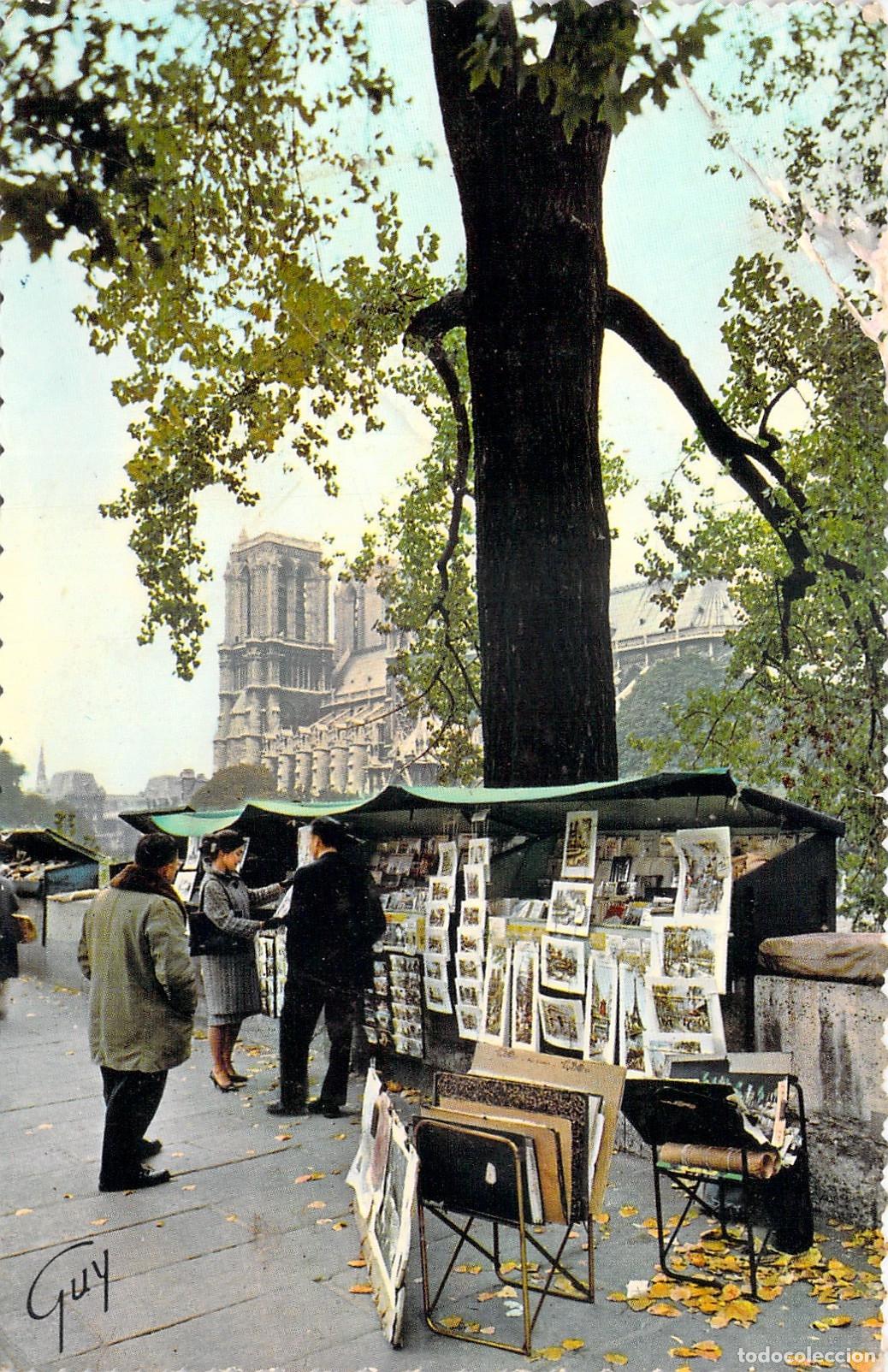 Postcards: Postal de los Bouquinistes del Sena con Notre Dame en Par&iacute;s