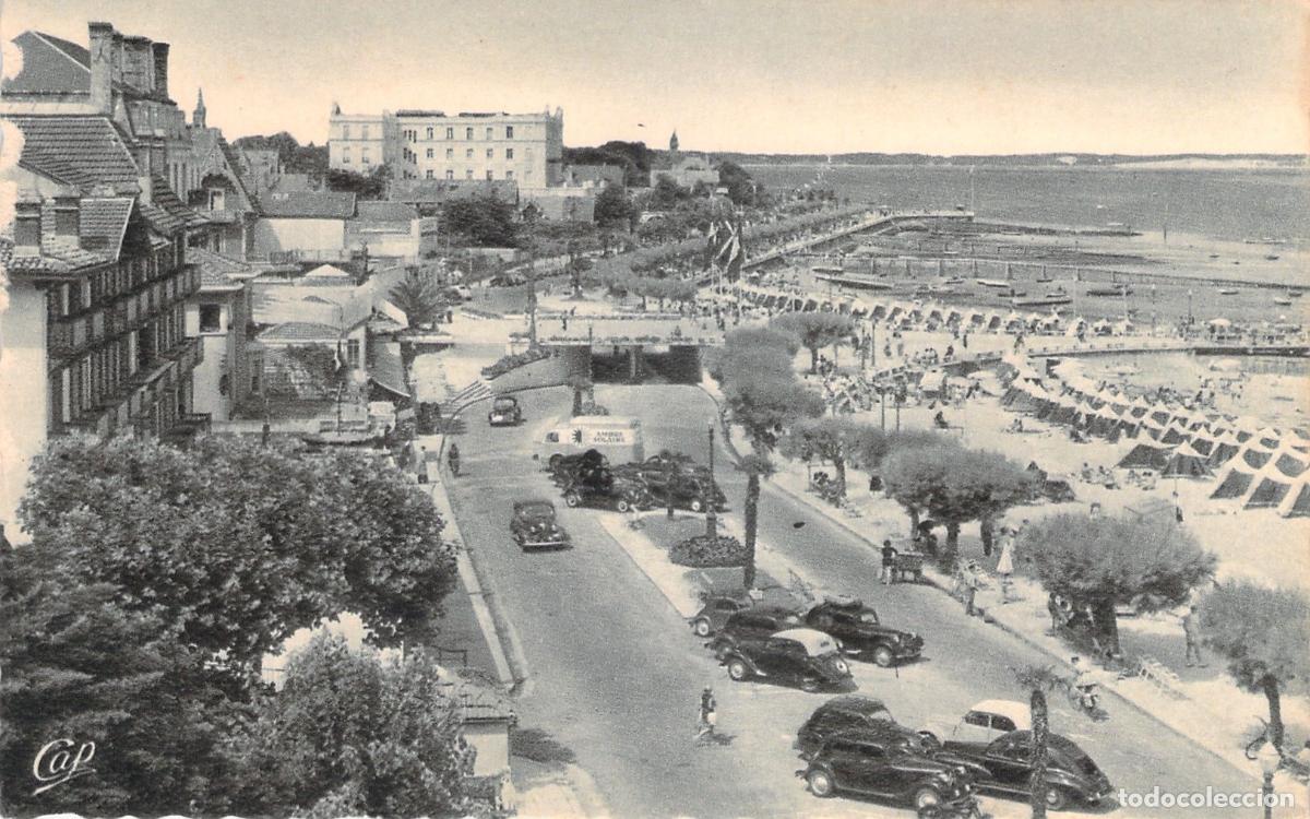 Postales: Postal de Arcachon C&ocirc;te d'Argent Boulevard Promenade y Muelle Thiers