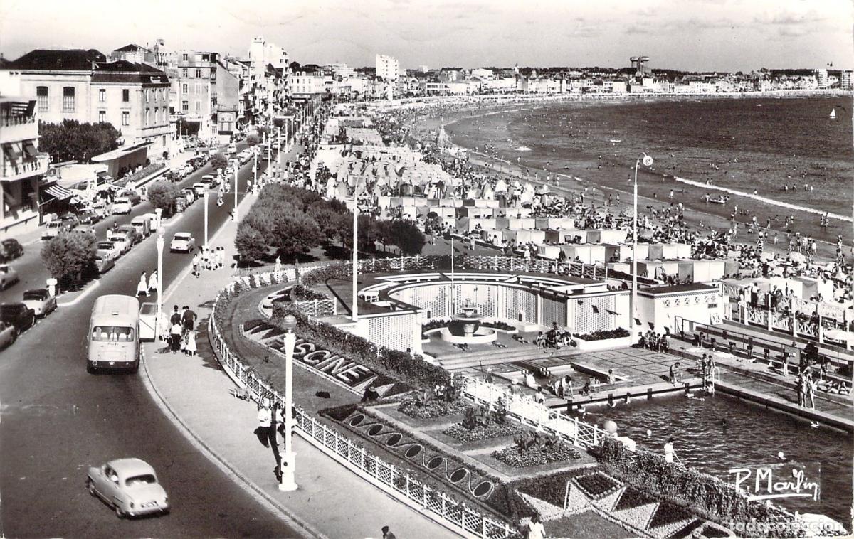 Postales: Postal de la Playa y Piscina de Les Sables d'Olonne