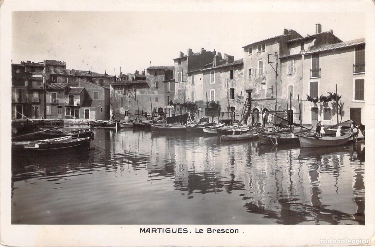 Postales: Postal de Martigues: El Canal Brescon con Barcos y Reflejos en el Agua