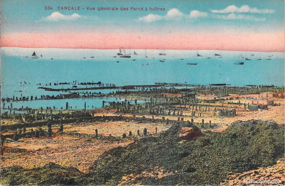 Postales: Postal de Cancale Francia Vista de los Criaderos de Ostras