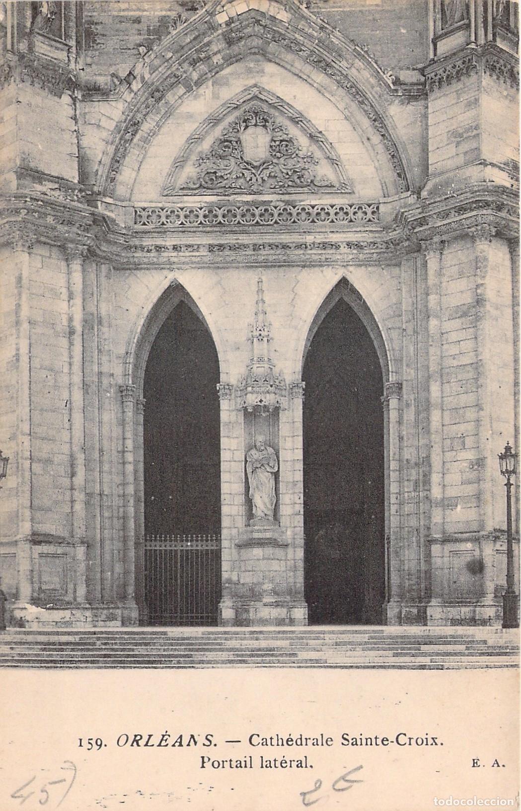 Postales: Postal de la Catedral de Sainte-Croix en Orl&eacute;ans, P&oacute;rtico Lateral