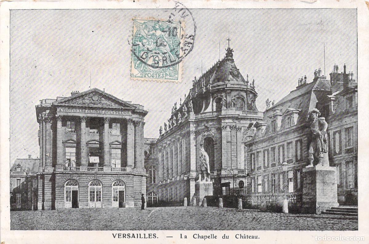 Postales: Postal de la Capilla del Palacio de Versalles, Francia