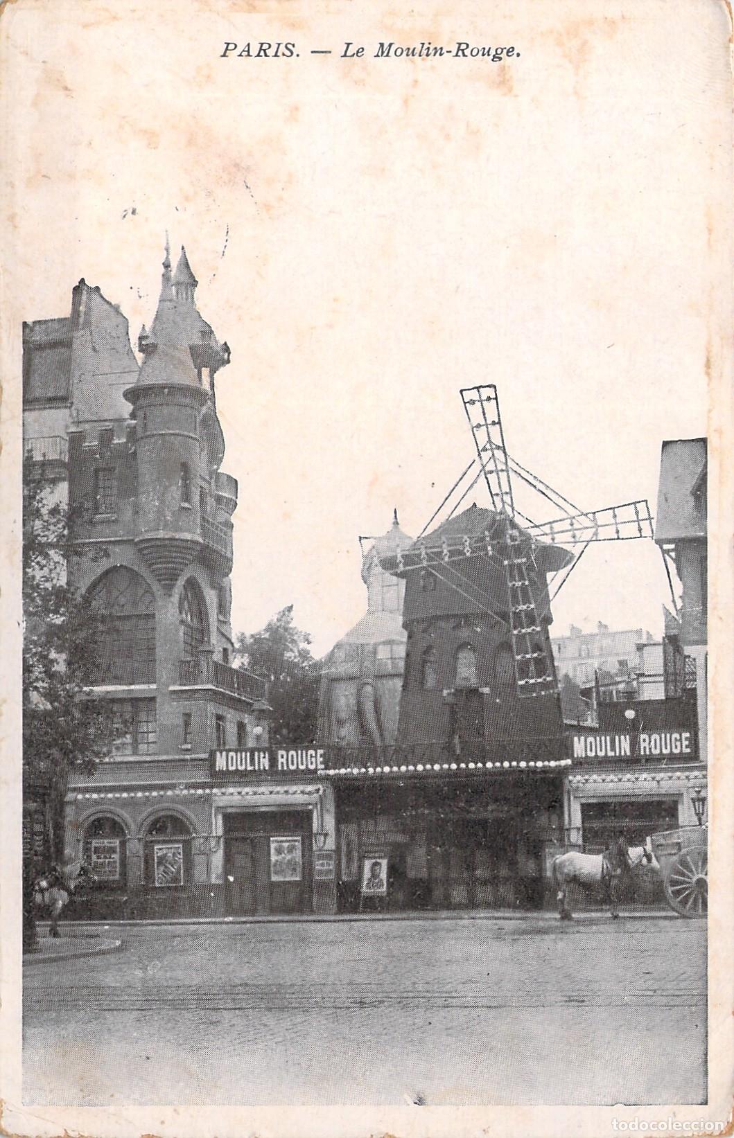 Postales: Postal de Par&iacute;s: El Famoso Cabaret Le Moulin-Rouge