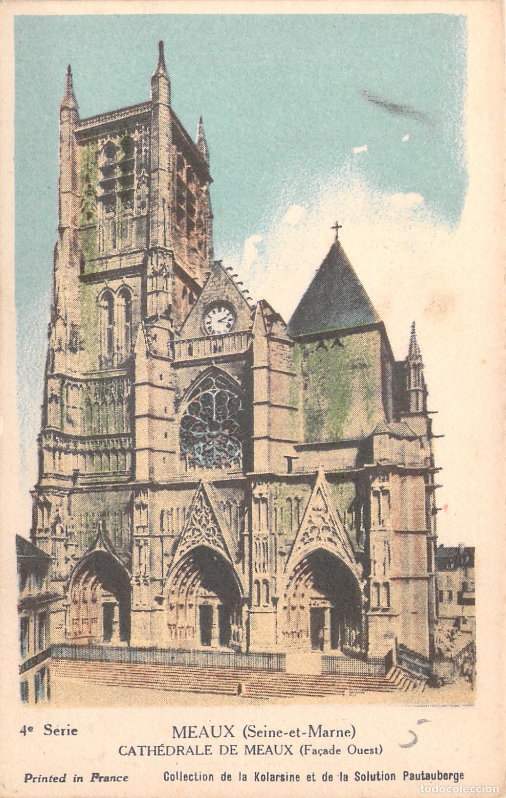 Postales: Postal Catedral de Saint-Etienne en Meaux, Fachada Oeste
