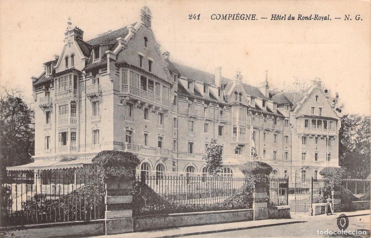 Postkarten: Postal del H&ocirc;tel du Rond-Royal en Compi&egrave;gne, Francia