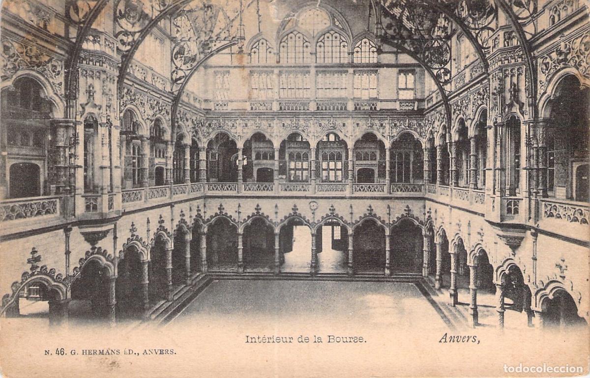Postkarten: Postal del Interior de la Bolsa de Amberes, B&eacute;lgica
