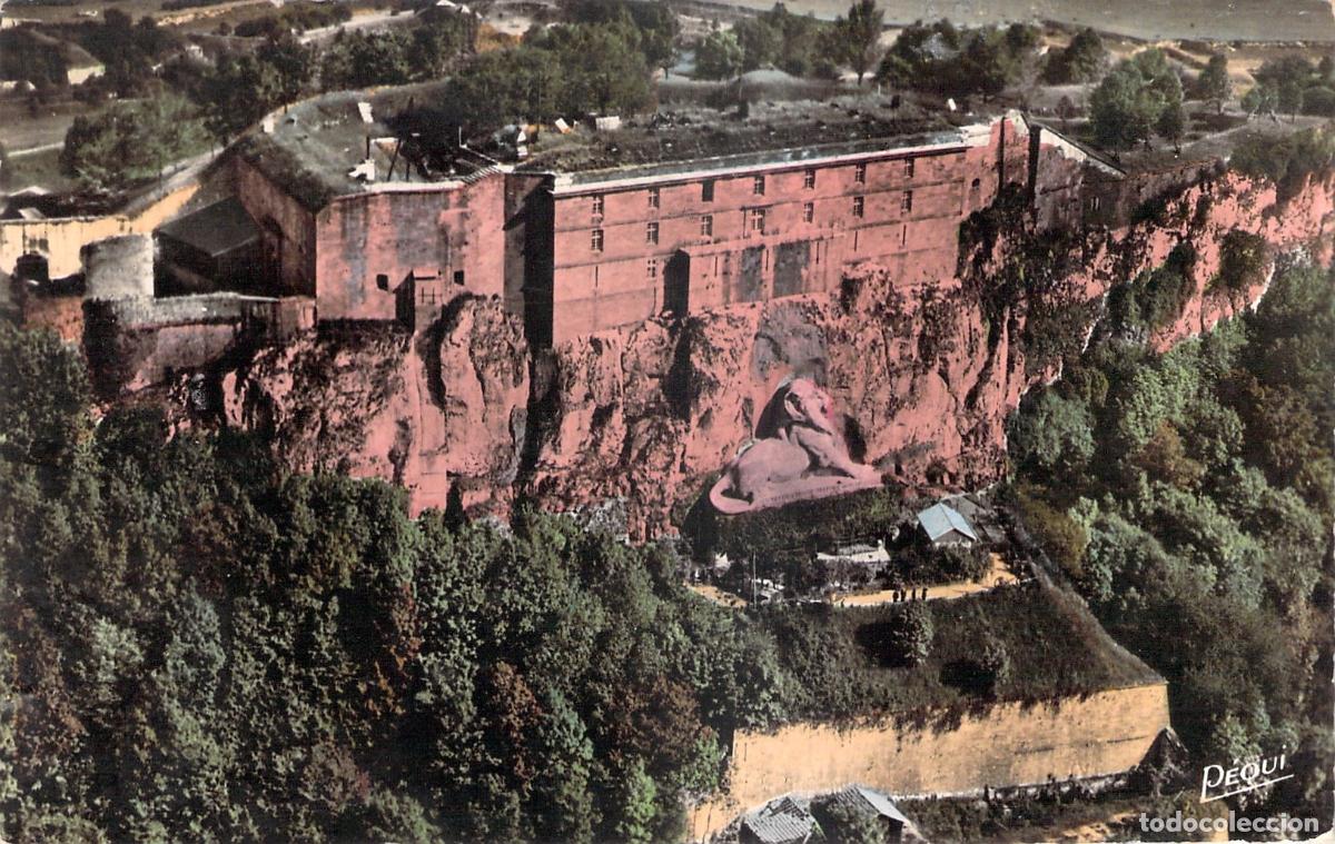 Postkarten: Postal de Belfort Francia Castillo y el Famoso Le&oacute;n de Belfort