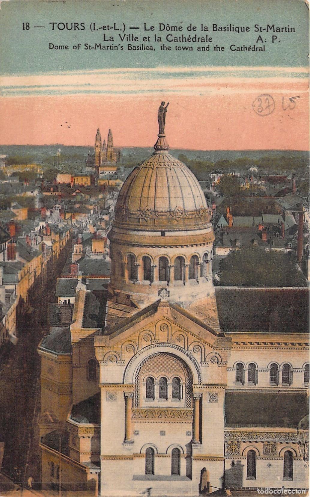 Postkarten: Postal de Tours Francia C&uacute;pula de la Bas&iacute;lica de San Mart&iacute;n