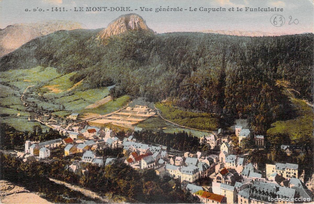 Postkarten: Postal de Le Mont-Dore: Vista General, Le Capucin y el Funicular