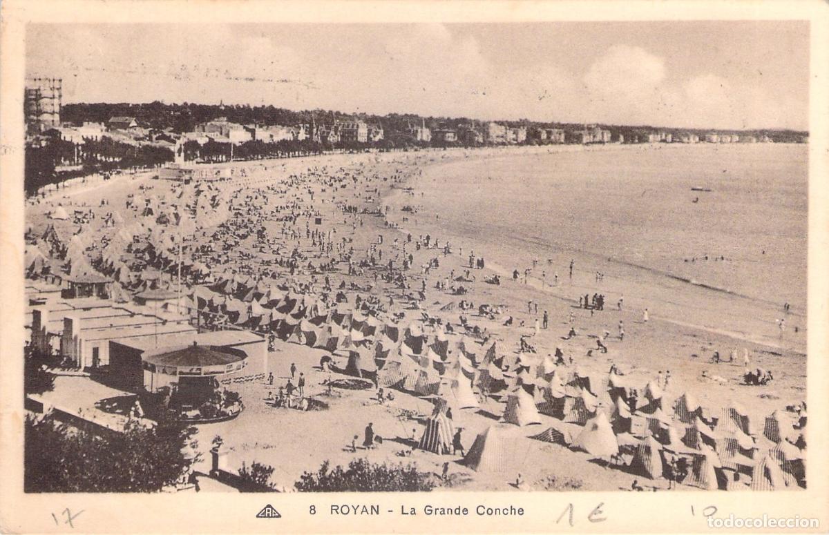 Postales: Postal de la Playa de La Grande Conche en Royan