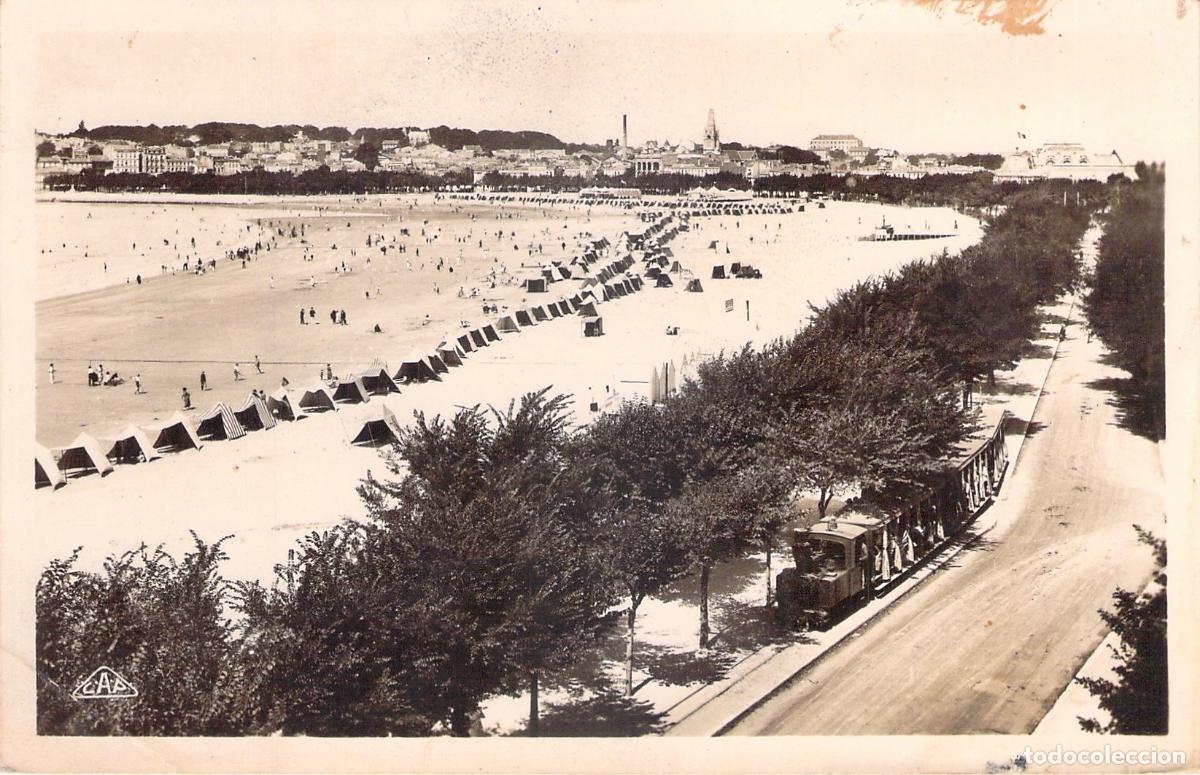 Postales: Postal de Royan - La Grande Conche y Boulevard Fr&eacute;d&eacute;ric Garnier con Tranv&iacute;a