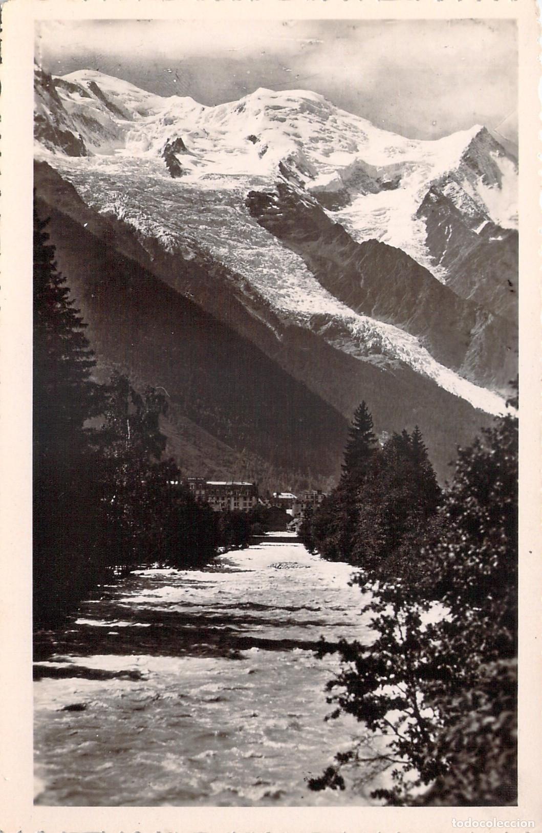 Postcards: Postal de Chamonix: El R&iacute;o Arve y el Mont-Blanc