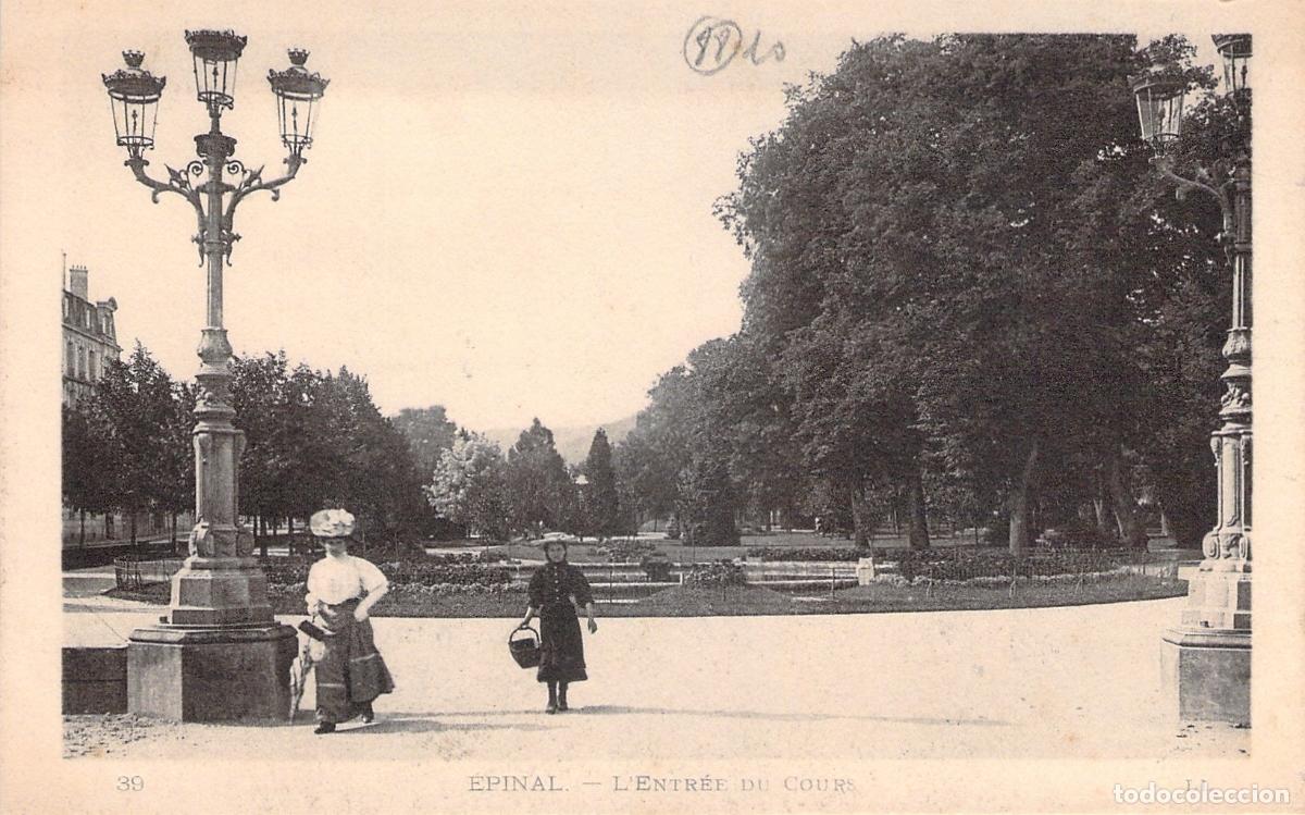 Postales: Postal de la Entrada al Parque L'Entr&eacute;e du Cours en &Eacute;pinal