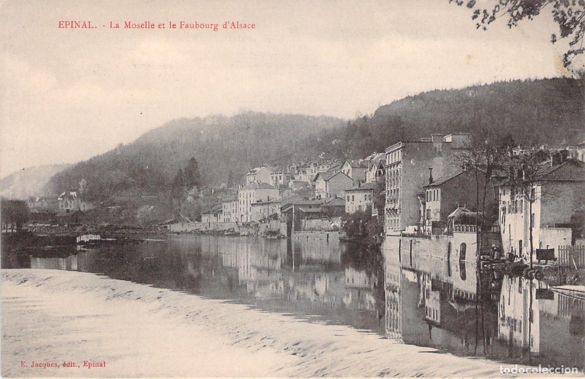 Postales: Postal de Epinal: El R&iacute;o Mosela y el Faubourg d'Alsace