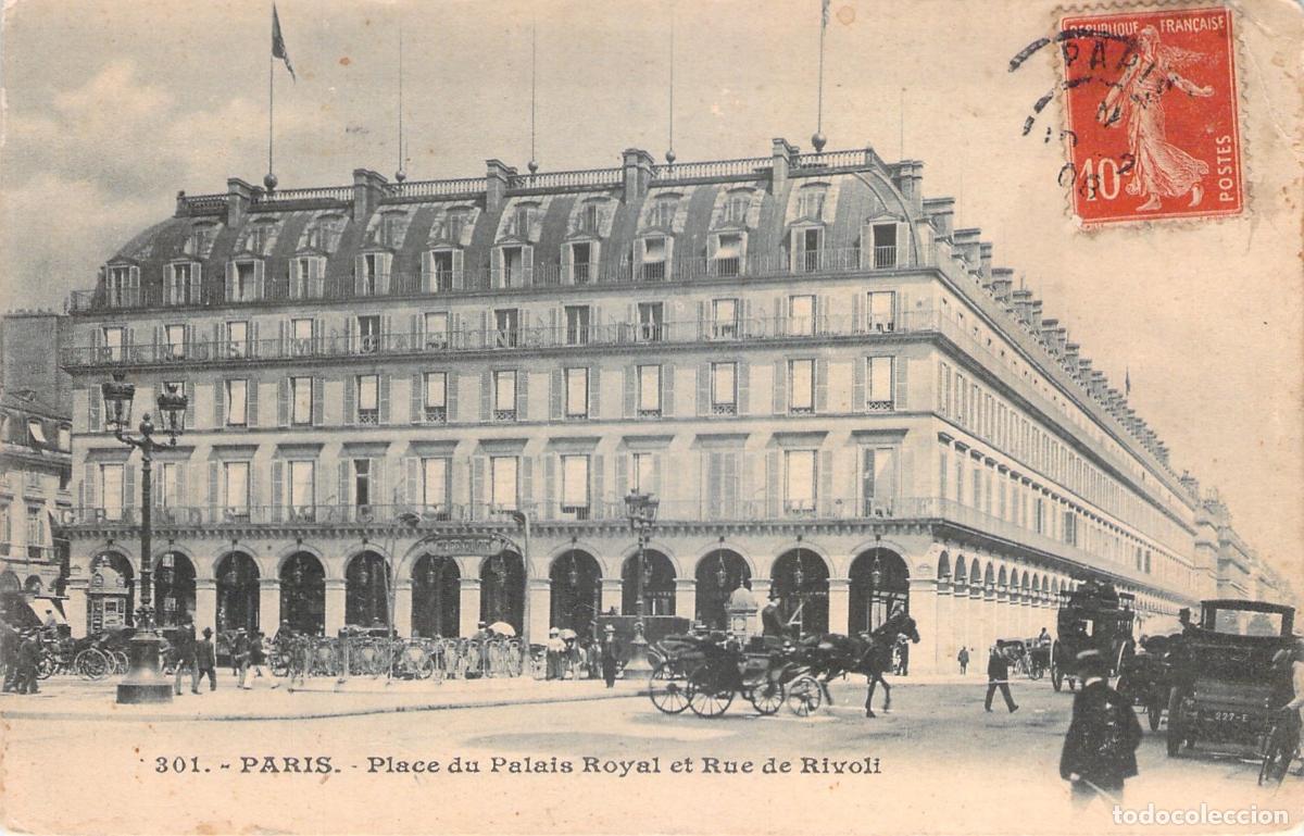 Postales: Tarjeta Postal de Par&iacute;s: Place du Palais Royal y Rue de Rivoli