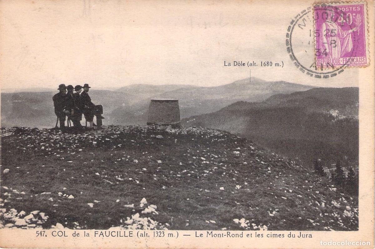 Postales: Postal de Col de la Faucille y las Cumbres del Jura en Francia