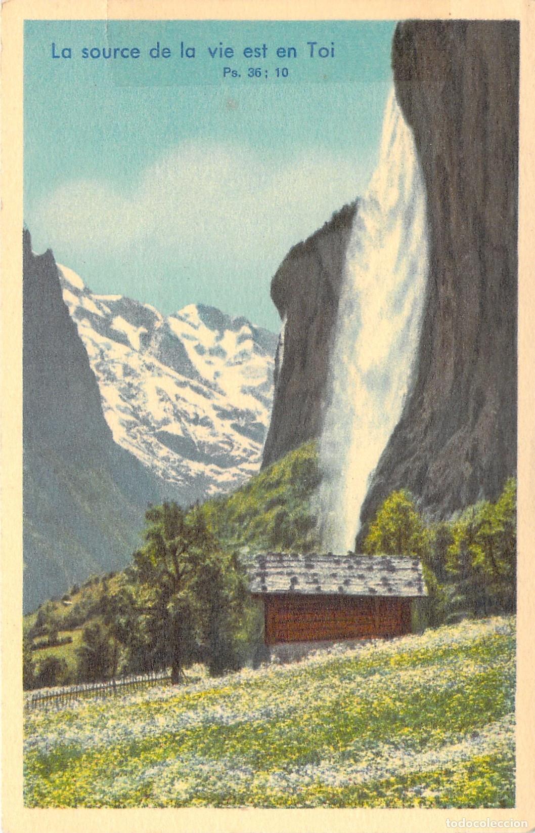 Postcards: Postal de la Cascada Staubbach en Lauterbrunnen Suiza