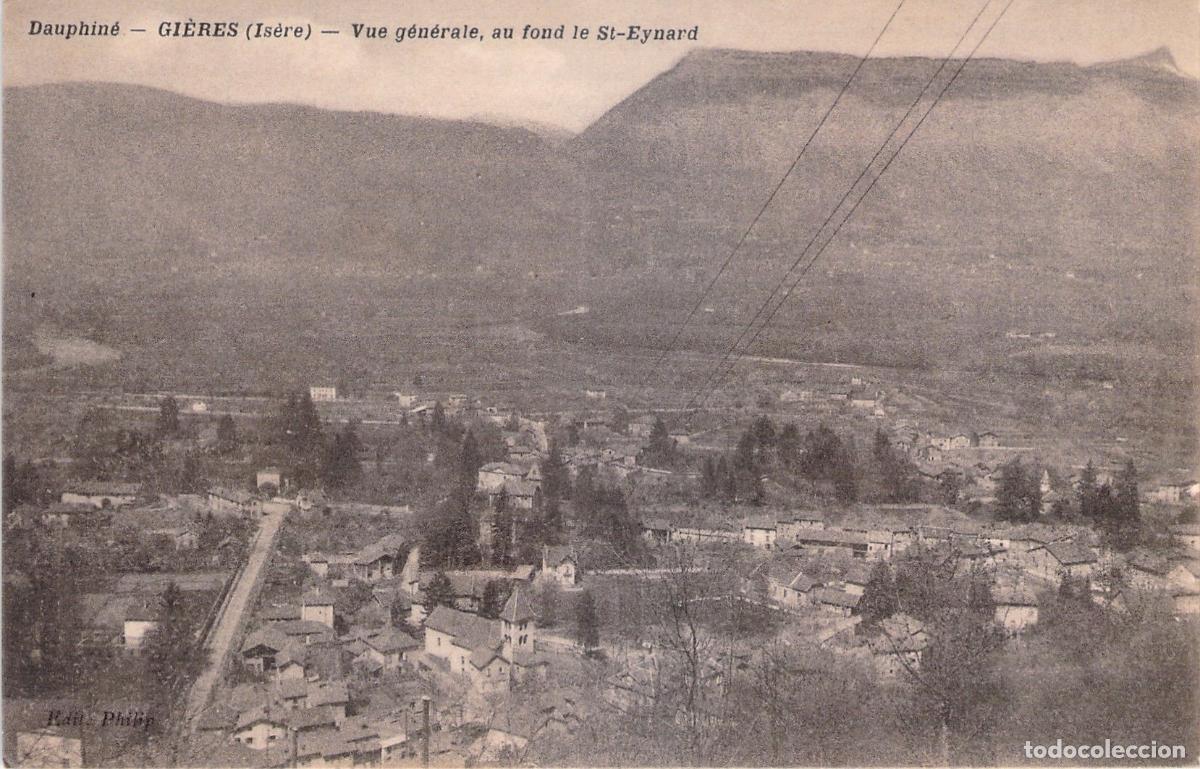 Postkarten: Postal de Vista General de Gi&egrave;res y el Monte St-Eynard, Is&egrave;re
