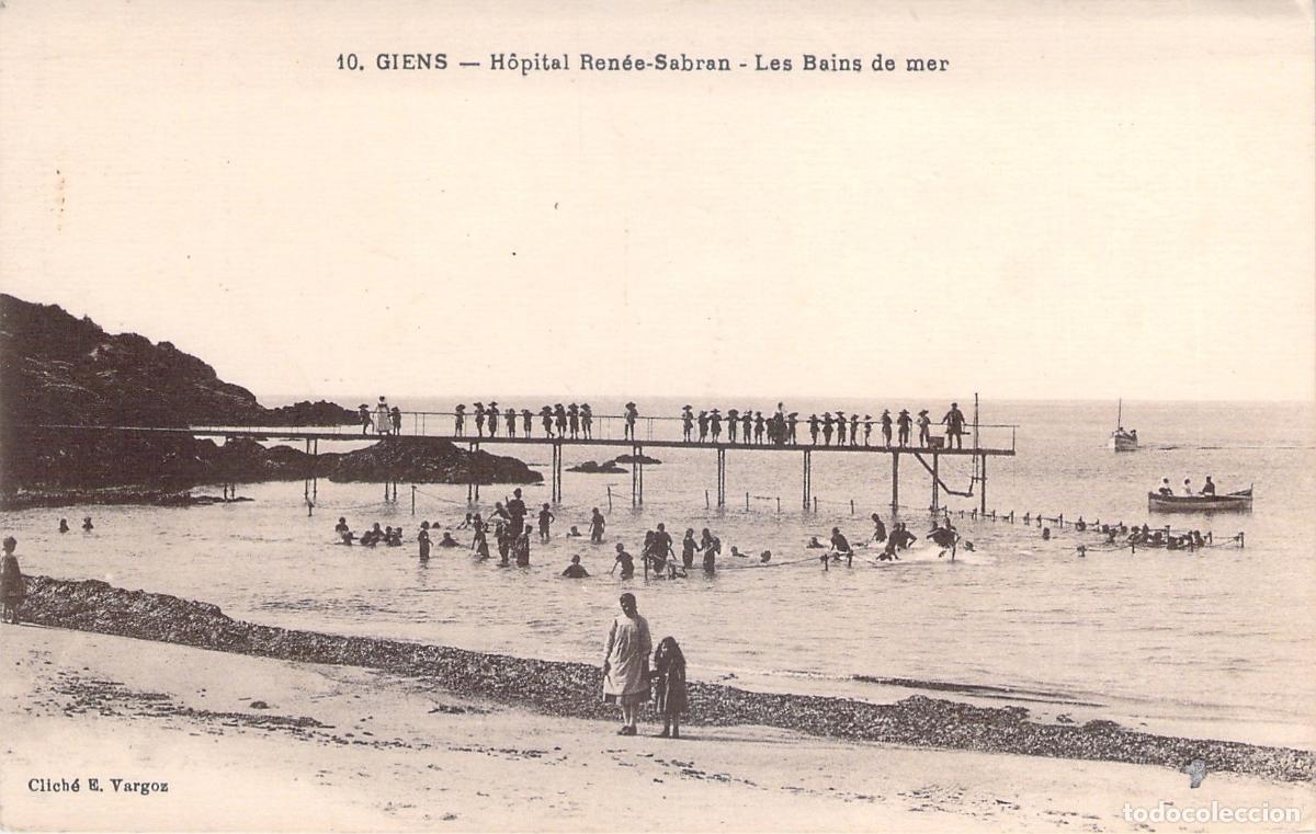 Postkarten: Postal Giens H&ocirc;pital Ren&eacute;e-Sabran Ba&ntilde;os de Mar Sanatorio