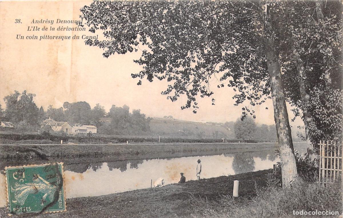 Postales: Postal de Andr&eacute;sy Denouval, Isla de la Derivaci&oacute;n y Canal