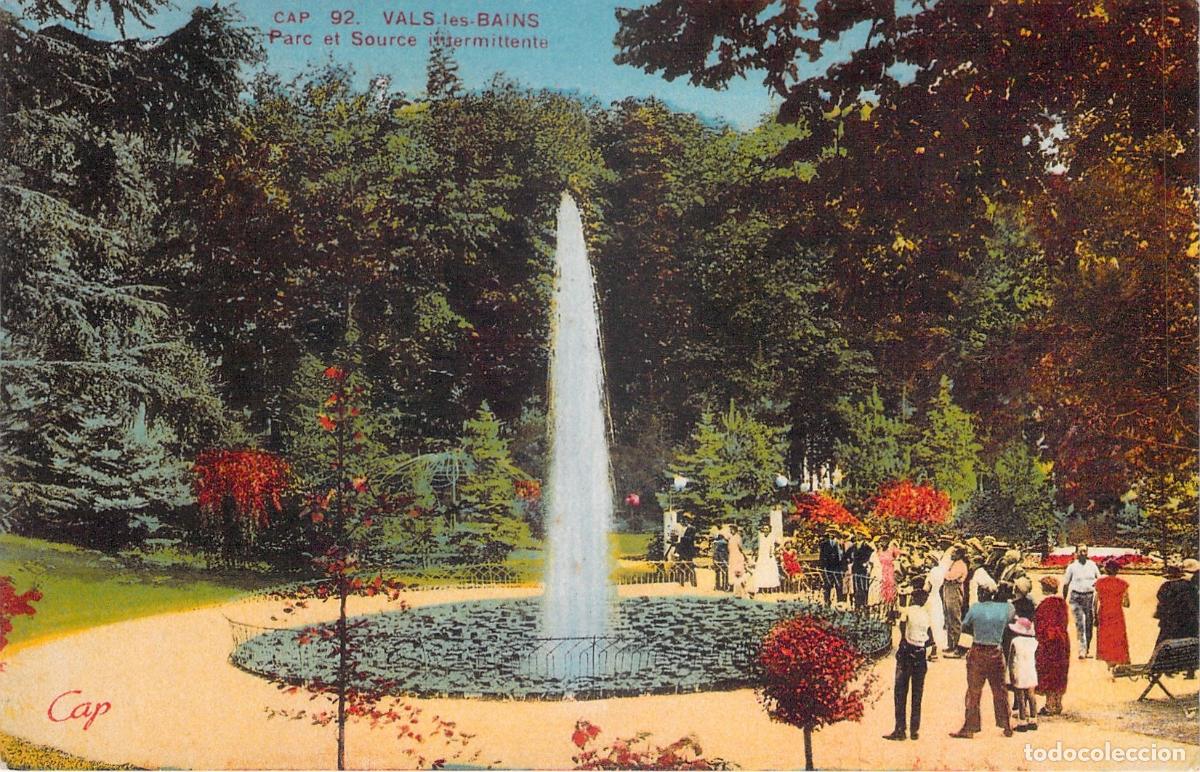 Postales: Postal Vals-les-Bains Parque y Fuente Intermitente