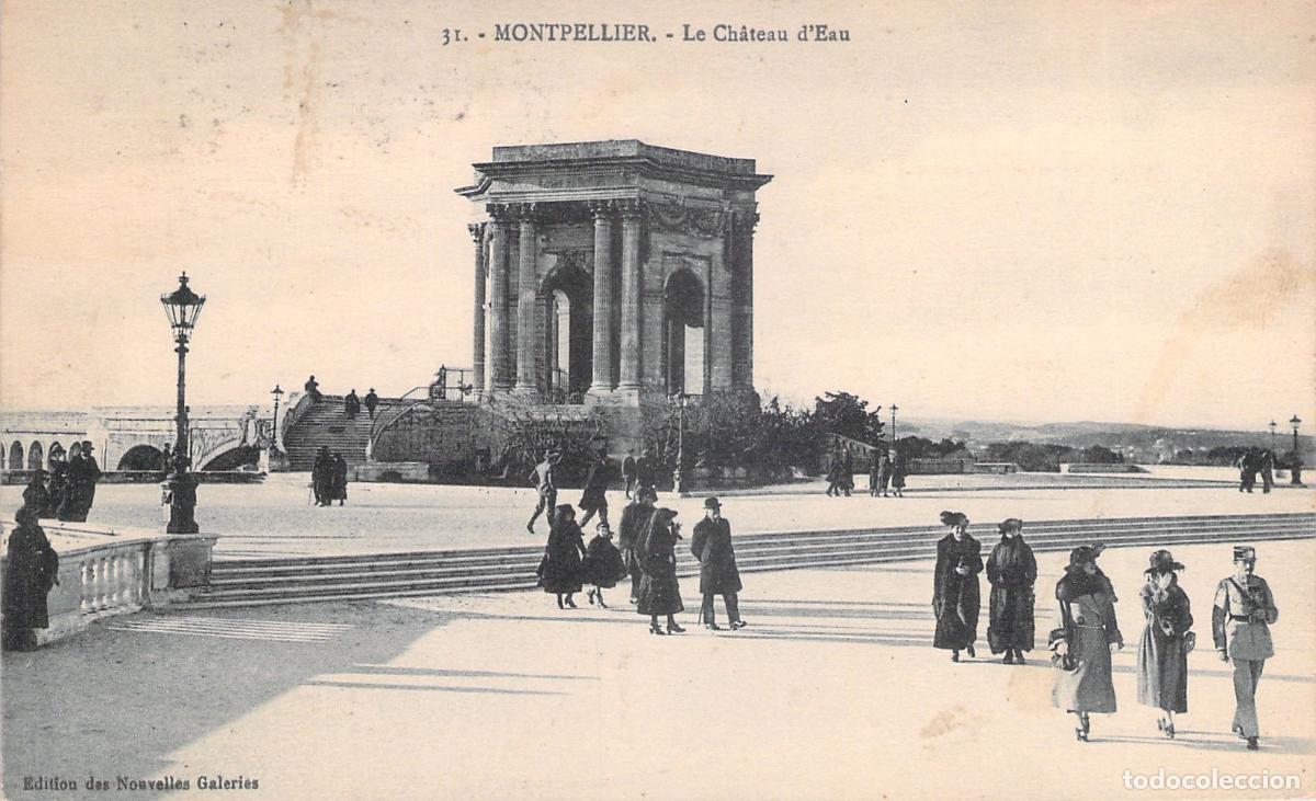 Postales: Postal de Montpellier: El Ch&acirc;teau d'Eau en el Peyrou